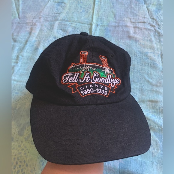 San Francisco Giants Vintage Black Baseball Cap - Tell It Goodbye - 1960-1999 - Picture 1 of 5